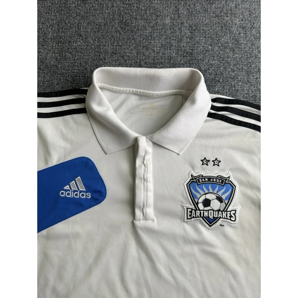 Mens Adidas 2012 San Jose Earthquakes ClimaCool Polo Shirt, Size L